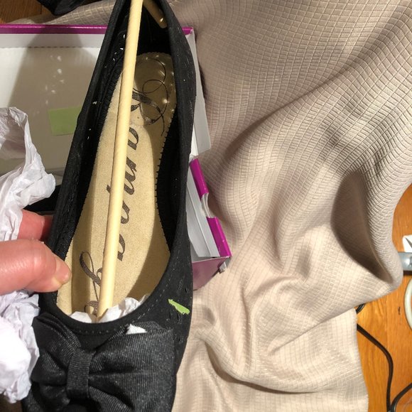 Rampage black flat shoes with bow, fabric, 8M - Picture 3 of 6